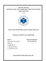 Tiểu luận cơ sở văn hóa việt nam đặc sản văn hoá ẩm thực bình định qua món bánh ít lá gai