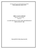 TIỂU LUẬN môn học lịch sử đảng các bước đột PHÁ của ĐẢNG TRONG đổi mới KINH tế NHỮNG năm 1979   1986
