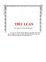 TIỂU LUẬN tư TƯỞNG hồ CHÍ MINH về đại đoàn kết TOÀN dân  ý NGHĨA lý LUẬN và THỰC TIỄN đối với CÔNG CUỘC xây DỰNG và bảo vệ tổ QUỐC GIAI đoạn HIỆN NAY 