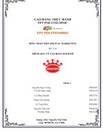 NHẬP môn DIGITAL MARKETING đề tài TRÌNH bày về tập đoàn KINH đô 