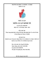 Thực trạng pháp luật và thực tiễn thực hiện pháp luật về cơ cấu tổ chức và hoạt động của công ty cổ phần