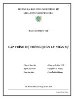 Báo cáo thực tập lập trình hệ thống quản lý nhân sự FLUTTER 