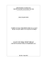 Nghiên cứu đặc tính phóng điện của ắc quy được sử dụng trên các loại xe ô tô điện 