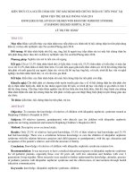 Kiến thức của người chăm sóc trẻ mắc bệnh hội chứng thận hư tiên phát tại Bệnh viện Trẻ em Hải Phòng năm 2018