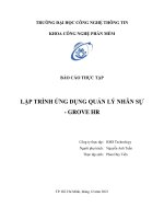 Báo cáo thực tập lập trình ứng dụng quản lý nhân sự GROVE HR 