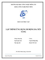 BÁO cáo THỰC tập lập TRÌNH ỨNG DỤNG DI ĐỘNG đa nền TẢNG 