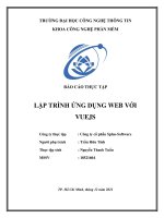Báo cáo thực tập lập trình ứng dụng WEB với VUEJS 