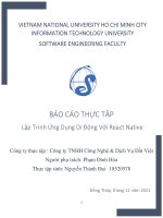BÁO cáo báo cáo báo cáo THỰC tập lập trình ứng dụng di động với react nativei 