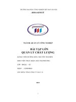 BÀI TẬP LỚN QUẢN LÝ CHẤT LƯỢNG