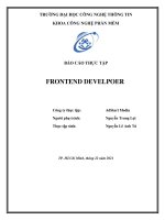 Báo cáo thực tập FRONTEND DEVELPOER 