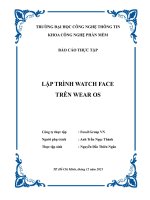 Báo cáo thực tập lập trình WATCH FACE trên WEAR OS 
