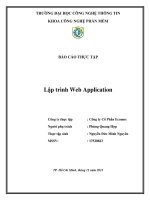 Báo cáo thực tập lập trình web application 