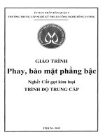 Giáo trình Phay, bào mặt phẳng bậc (Nghề: Cắt gọt kim loại - Trung cấp) - Trường TCN Kỹ thuật công nghệ Hùng Vương