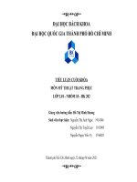 TIỂU LUẬN CUỐI KHÓA môn mỹ THUẬT TRANG PHỤC 