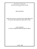 Đánh giá năng lực sử dụng công nghệ thông tin của giảng viên trong dạy học trực tuyến178