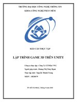 lập trình GAME 3d trên UNITY 