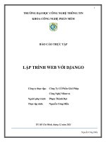 Báo cáo thực tập WEB với DJANGO 