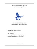 BÁO cáo kết THÚC học PHẦN THÍ NGHIỆM kỹ THUẬT VIỄN THÔNG 