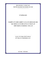 Nghiên cứu điều khiển van luân hồi egr cho hệ thống luân hồi áp suất thấp lắp trên động cơ diesel tăng áp 