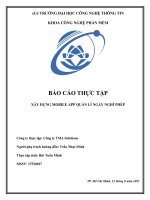 Báo cáo thực tập xây dựng MOBILE APP quản lý ngày nghỉ phép 