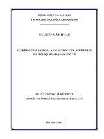 Nghiên cứu đánh giá ảnh hưởng của nhiên liệu e10 tới độ bền động cơ ô tô 