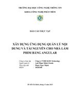 Báo cáo thực tập xây dựng ứng dụng quản lý nội dung và tài nguyên cho nhà làm phim bằng ANGULAR 