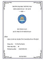 Quản trị nhân lực bộ phận lễ tại camiaspa resort phú quốc