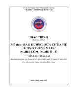 Giáo trình bảo dưỡng sửa chữa hệ thống truyền lực (Nghề công nghệ ô tô)