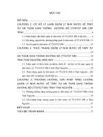 Khoa luan  “ quản lý nhà nước đối với việc thực hiện các dự án đầu tư hạ tầng giao thông ở thành phố hà nội hiện nay