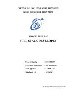 Báo cáo thực tập FULL STACK DEVELOPER 
