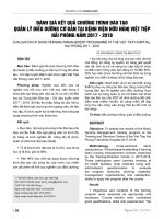 Đánh giá kết quả chương trình đào tạo quản lý điều dưỡng cơ bản tại Bệnh viện Hữu nghị Việt Tiệp Hải Phòng năm 2017-2018