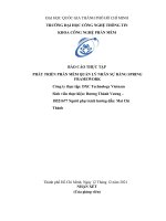 phát triển phần mềm quản lý nhân sự bằng SPRING FRAMEWORK 
