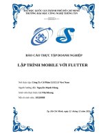 BÁO CÁOTHỰC tập DOANH NGHIỆP lập TRÌNH MOBILE với FLUTTER 