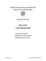 BÁO cáo THỰC tập REACTJS lập TRÌNH WEB 