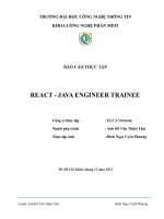 Báo cáo thực tập REACT   JAVA ENGINEER TRAINEE 