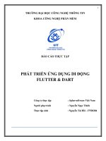 BÁO cáo THỰC tập PHÁT TRIỂN ỨNG DỤNG DI ĐỘNG FLUTTER  DART 