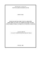 Đánh giá kết quả học tập của sinh viên theo tiếp cận năng lực trong dạy học ngành công nghệ kỹ thuật cơ khí ở các trường cao đẳng276