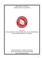 Nghiên cứu về mức độ hài lòng của sinh viên trên địa bàn hà nội đối với dịch vụ của baemin