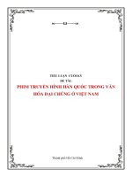 PHIM TRUYỀN HÌNH HÀN QUỐC TRONG VĂN HÓA ĐẠI CHÚNG Ở VIỆT NAM