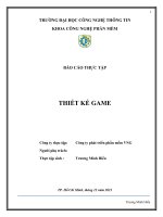 Báo cáo thực tập thiết kế GAME 