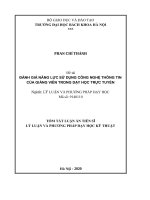 Đánh giá năng lực sử dụng công nghệ thông tin của giảng viên trong dạy học trực tuyến179