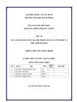 Sự cạnh tranh giữa hai hệ thống bán lẻ fpt shop và thế giới di động