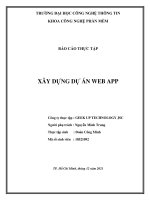 BÁO cáo THỰC tập xây DỰNG dự án WEB APP 