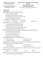 Đề thi thử tốt nghiệp THPT năm 2022 môn Địa lí có đáp án - Trường THPT Đông Hà