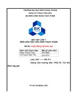 BÀI TẬP LỚN 1 MÔN HÓA HỌC HÓA SINH THỰC PHẨM Đề tài Lipid động vật trên cạn