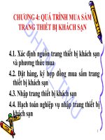 Bài giảng Quản trị trang thiết bị khách sạn: Chương 4  ĐH Thương Mại41331