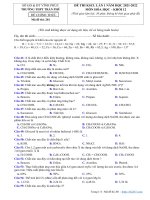 Đề KSCL ôn thi tốt nghiệp THPT năm 2022 môn Hóa học có đáp án - Trường THPT Trần Phú (Lần 1)