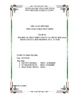 Tiểu luận cuối kì tâm lý học phát triển tuổi nhi đồng