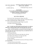 QĐ-TTG về việc thí điểm thực hiện tiếp nhận bản khai hàng hóa, các chứng từ có liên quan