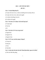 Bộ đề trắc nghiệm ngữ văn 6 sách kết nối tri thức với cuộc sống, có đáp án (bài 5,6,7) 